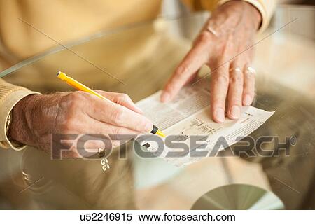 Stock Photography - Close up of aged hand writing. Fotosearch