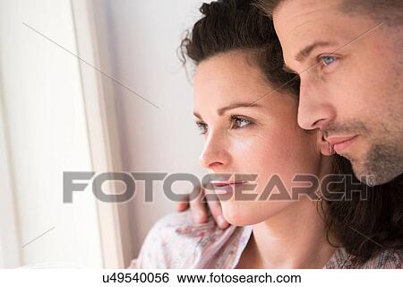 Close up profile of heterosexual couple View Large Photo Image Stock Photograph - Close up profile of heterosexual couple. Fotosearch