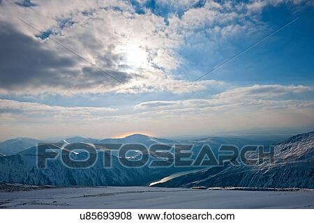 Frozen landscape Llyn y Cwn Snowdonia View Large Photo Image Stock Photo - Frozen landscape Llyn y Cwn Snowdonia. Fotosearch