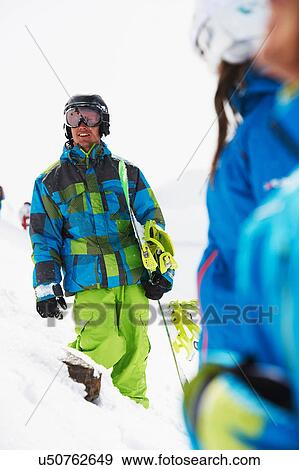Stock Photo - Group of snowboarders. Fotosearch