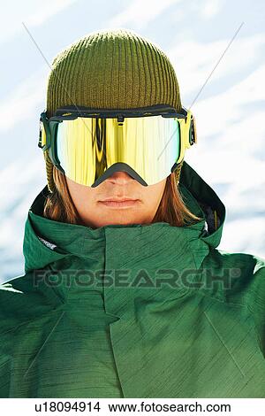 Portrait of a young male snowboarder View Large Photo Image Picture - Portrait of a young male snowboarder. Fotosearch