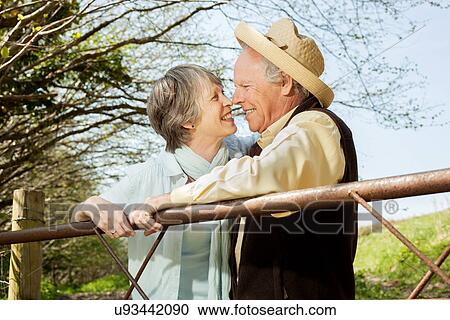 Senior couple nose to nose View Large Photo Image Stock Image - Senior couple nose to nose. Fotosearch