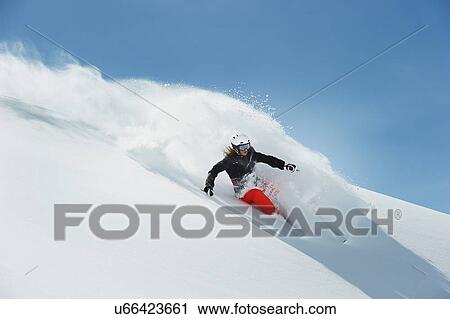 Woman skiing View Large Photo Image Stock Image - Woman skiing. Fotosearch