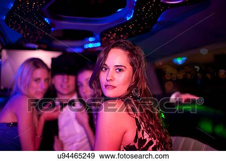 Young woman with brown hair in nightclub View Large Photo Image Stock Photo - Young woman with brown hair in nightclub. Fotosearch