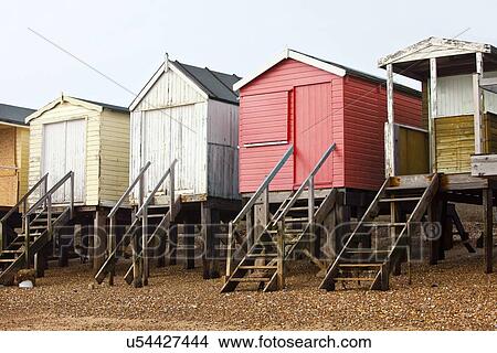 Picture - Beach huts . Fotosearch