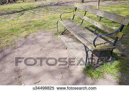 Bench in park View Large Photo Image Stock Photography - Bench in park. Fotosearch