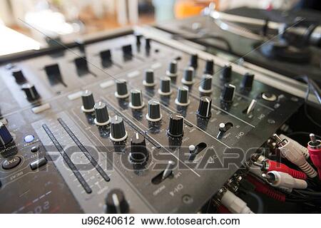 Close-up of DJ mixer View Large Photo Image Stock Image - Close-up of DJ mixer. Fotosearch