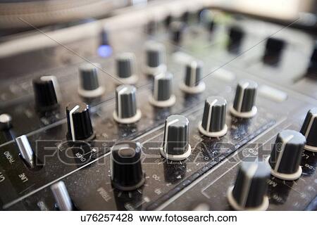 Close up of knobs on audio console View Large Photo Image Stock Photo - Close up of knobs on audio console. Fotosearch