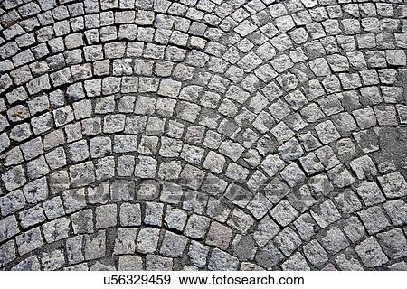 Stock Photo - Cobbled street in Paris, France. Fotosearch