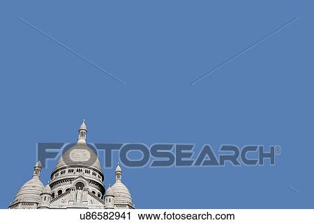 Elevated view of Sacre Coeur in Paris View Large Photo Image Stock Image - Elevated view of Sacre Coeur in Paris. Fotosearch