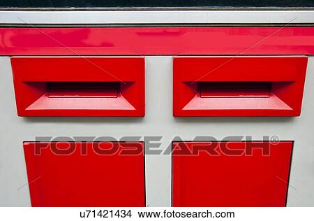 Letter boxes saying 1st and 2nd Class View Large Photo Image Picture - Letter boxes saying 1st and 2nd Class. Fotosearch