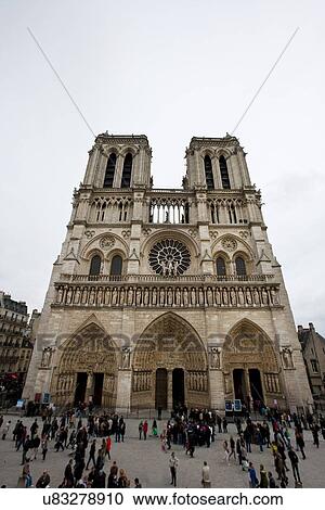Stock Image - Notre Dame Cathedral, Paris, France. Fotosearch