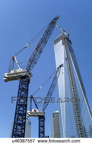 Freedom Tower under construction View Large Photo Image Stock Photo - Freedom Tower under construction. Fotosearch
