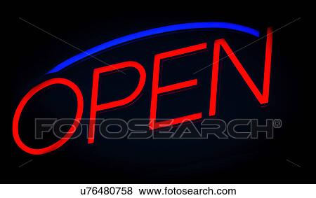 Stock Photo - Neon sign. Fotosearch
