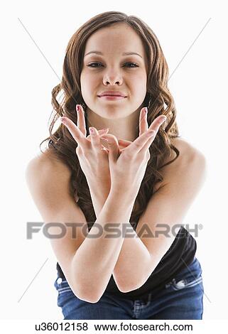 Portrait of gesturing girl (12-13) View Large Photo Image Stock Photo - Portrait of gesturing girl (12-13) . Fotosearch