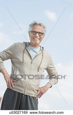 Portrait of senior man standing outdoors View Large Photo Image Stock Photo - Portrait of senior man standing outdoors. Fotosearch
