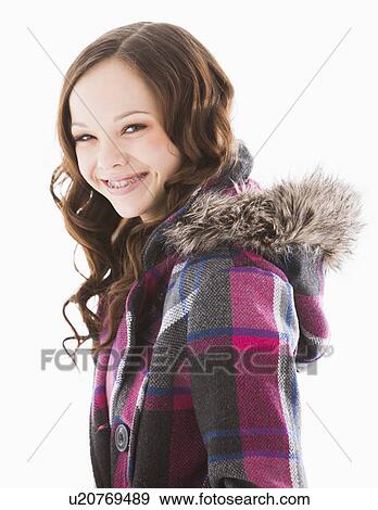 Portrait of smiling girl (12-13) View Large Photo Image Stock Photo - Portrait of smiling girl (12-13). Fotosearch