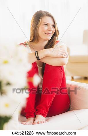 Portrait of smiling woman View Large Photo Image Stock Image - Portrait of smiling woman. Fotosearch