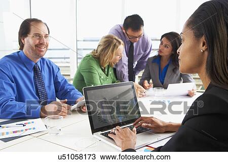 Businesspeople Meeting In Boardroom View Large Photo Image Stock Image - Businesspeople Meeting In Boardroom. Fotosearch