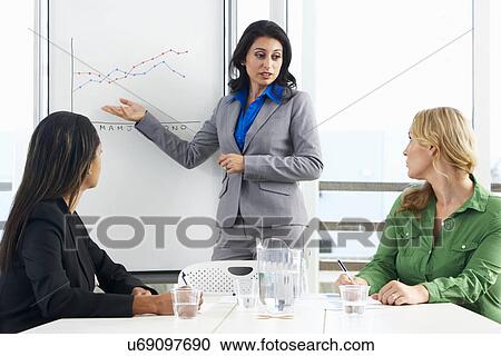 Businesswoman Giving Presentation To Female Colleagues View Large Photo Image Stock Image - Businesswoman Giving Presentation To Female Colleagues. Fotosearch