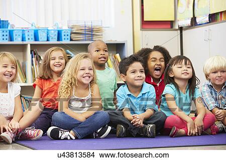 Group of Elementary Pupils In Classroom View Large Photo Image Picture - Group of Elementary Pupils In Classroom. Fotosearch