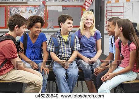 Group of Elementary Pupils In Classroom View Large Photo Image Stock Image - Group of Elementary Pupils In Classroom . Fotosearch