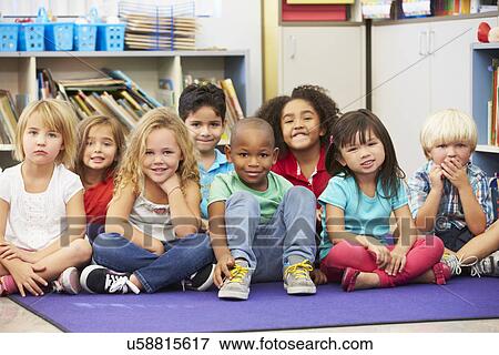Group of Elementary Pupils In Classroom View Large Photo Image Stock Photo - Group of Elementary Pupils In Classroom. Fotosearch