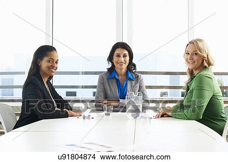 Group Of Women Meeting In Office View Large Photo Image Picture - Group Of Women Meeting In Office. Fotosearch