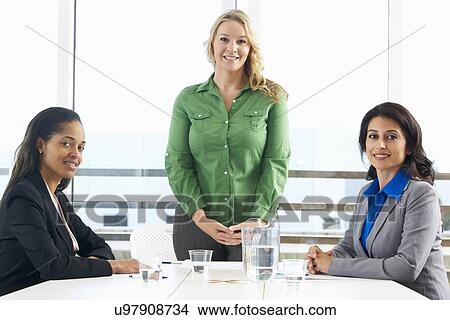 Group Of Women Meeting In Office View Large Photo Image Picture - Group Of Women Meeting In Office. Fotosearch