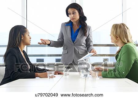 Group Of Women Meeting In Office View Large Photo Image Stock Photo - Group Of Women Meeting In Office. Fotosearch