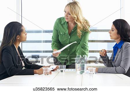 Group Of Women Meeting In Office View Large Photo Image Stock Photography - Group Of Women Meeting In Office. Fotosearch