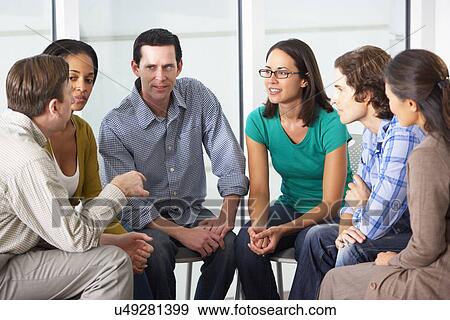 Stock Photo - Meeting Of Support Group. Fotosearch