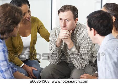 Stock Photo - Meeting Of Support Group. Fotosearch