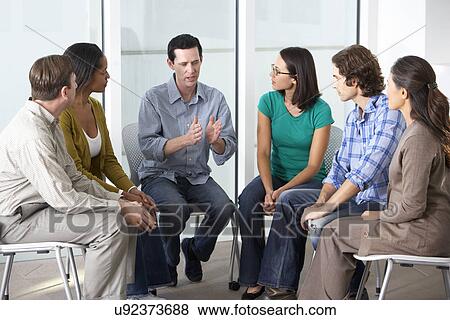 Meeting Of Support Group View Large Photo Image Stock Photo - Meeting Of Support Group. Fotosearch