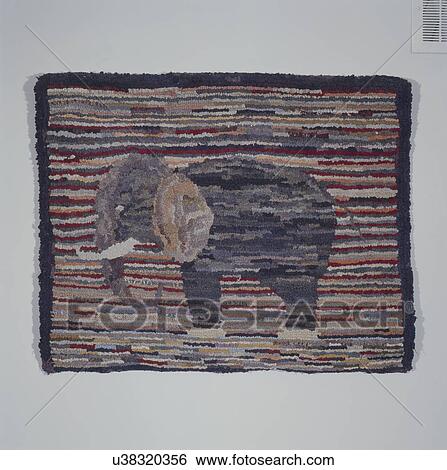 Antique animal rug of an elephant with multi colored background on wall View Large Photo Image Stock Photograph - Antique animal rug of an elephant with multi colored background on wall. Fotosearch