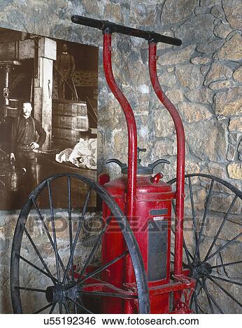 Antique fire fighting equipment in the Greystone, California View Large Photo Image Stock Photograph - Antique fire fighting equipment in the Greystone, California. Fotosearch