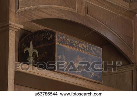 ARCHITECTURAL TRIM: detail of shelf, black box View Large Photo Image Picture - ARCHITECTURAL TRIM: detail of shelf, black box. Fotosearch