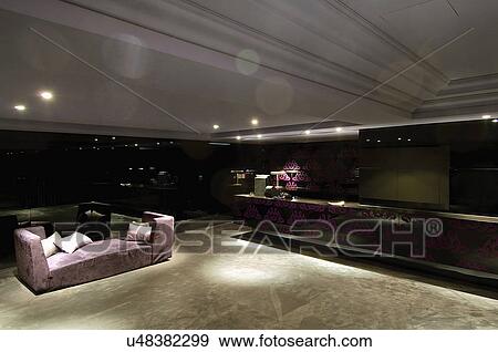 Bar and lounge sofa in nightclub View Large Photo Image Stock Photo - Bar and lounge sofa in nightclub. Fotosearch