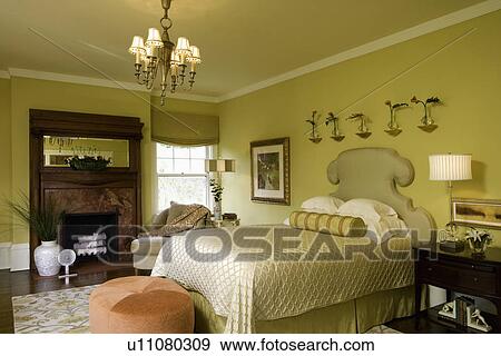 Bedroom Citron Color Antique Fireplace Mantel With Coral Marble