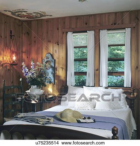 Bedrooms In Log Cabin Charming Wood Paneled Norwegian