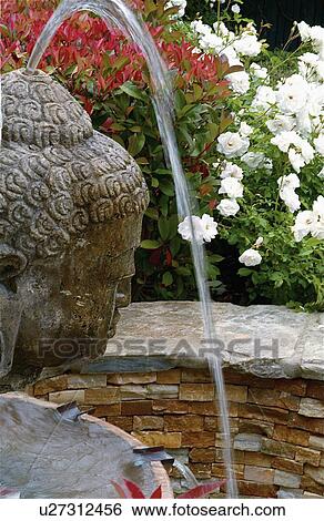 Buddha sculpture in fountain, Beverly Hills, California, USA View Large Photo Image Stock Photograph - Buddha sculpture in fountain, Beverly Hills, California, USA. Fotosearch