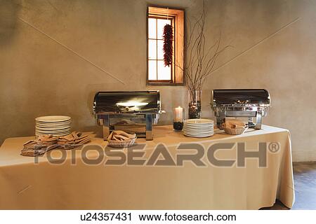 Buffet set up on table, Ojo Caliente, New Mexico, USA View Large Photo Image Stock Image - Buffet set up on table, Ojo Caliente, New Mexico, USA. Fotosearch