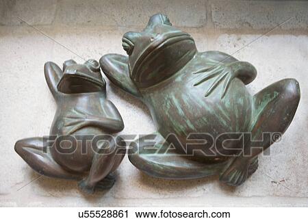 Close-up of frog statues on wall, California, USA View Large Photo Image Stock Image - Close-up of frog statues on wall, California, USA. Fotosearch
