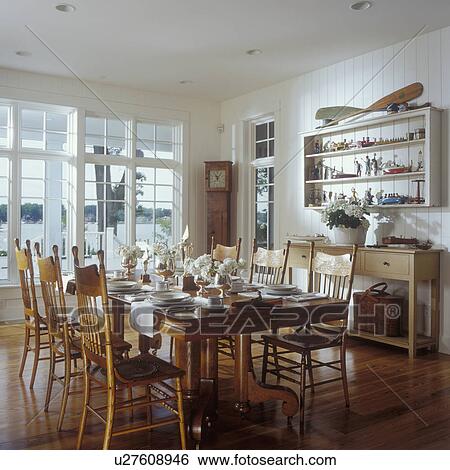 Comedores, -, 1930's, roble, tabla, temprano, siglo xx, cenar, sillas