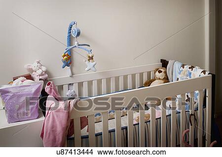Crib with stuffed toys, San Diego, California, USA View Large Photo Image Picture - Crib with stuffed toys, San Diego, California, USA. Fotosearch