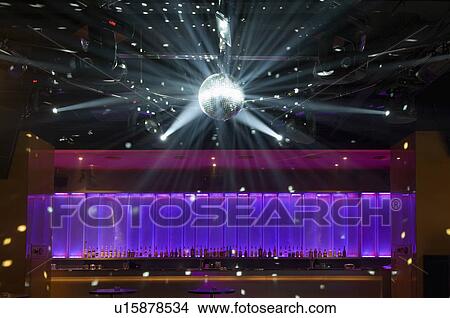Dance floor with disco ball at nightclub View Large Photo Image Picture - Dance floor with disco ball at nightclub. Fotosearch