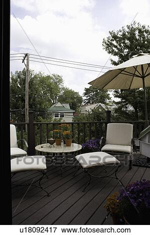 Decks Upper Two Story Deck In City Cushioned Patio Furniture