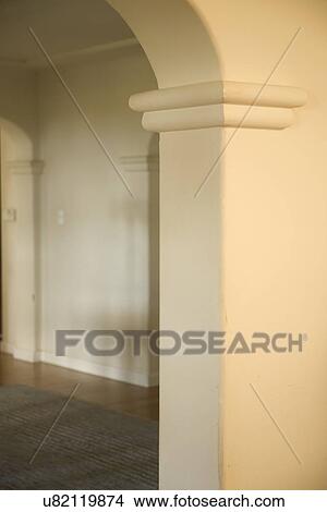 Picture - Detail archway in home; Carpinteria; California; USA. Fotosearch