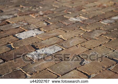 Detail brick driveway View Large Photo Image Stock Photo - Detail brick driveway. Fotosearch