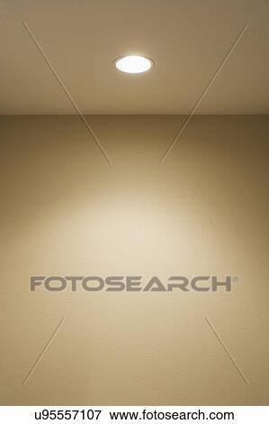 Stock Photo - Detail ceiling with recessed light; Torrance; California; USA. Fotosearch